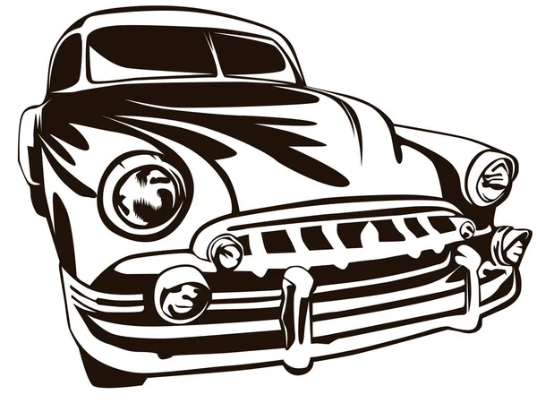 COCHE RERTO AISLADO EN BLANCO — Vector de stock