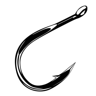 Balıkçılık kanca üzerinde beyaz izole