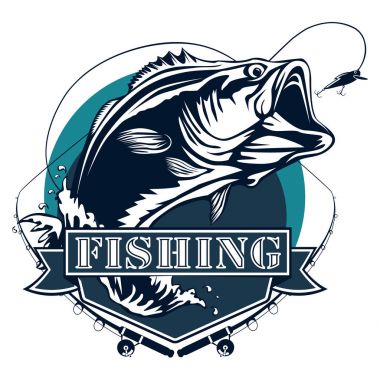 Yeni bas balıkçılık logo