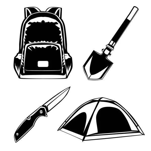 Camping set 2 — Stock vektor