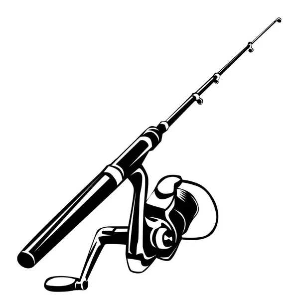 Fishing rod isolated on white — Stock Vector