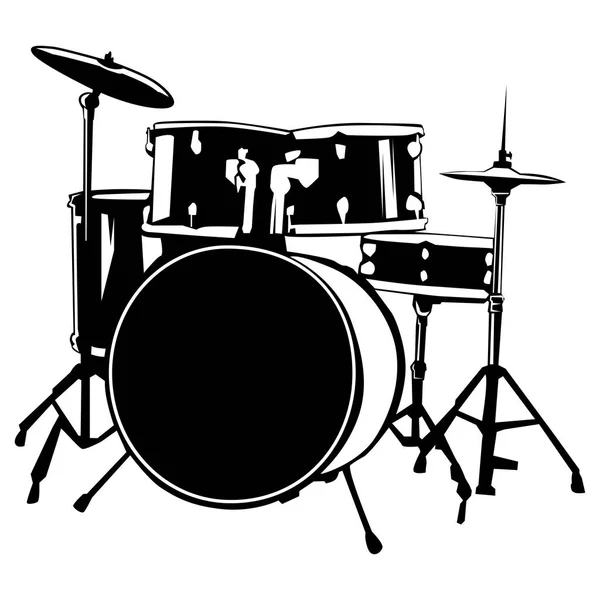 Drums isolated on white — Stock Vector