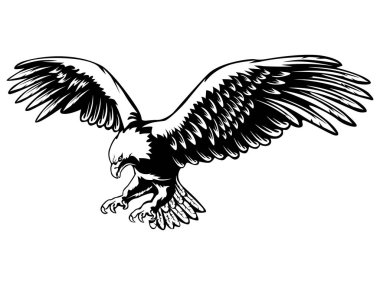 Kartal amblemi beyaz siyah