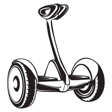 Elektrikli scooter izole