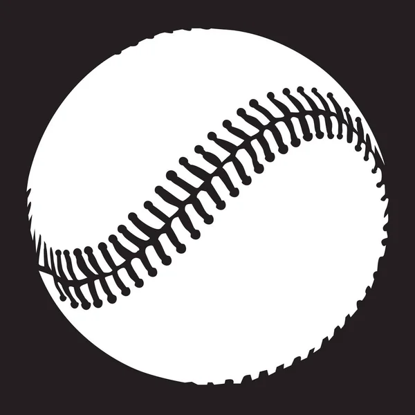 野球ボール ホワイト — ストックベクタ