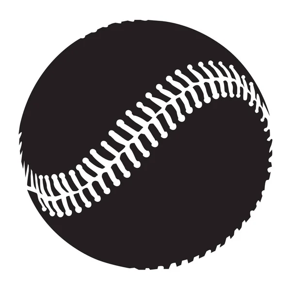 Beisebol preto — Vetor de Stock