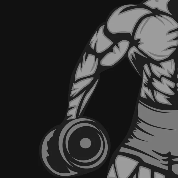 Body Builder aislado 4 — Vector de stock