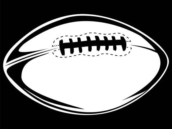 Ballon de football sur noir — Image vectorielle