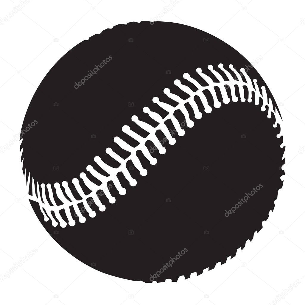 Baseball ball black