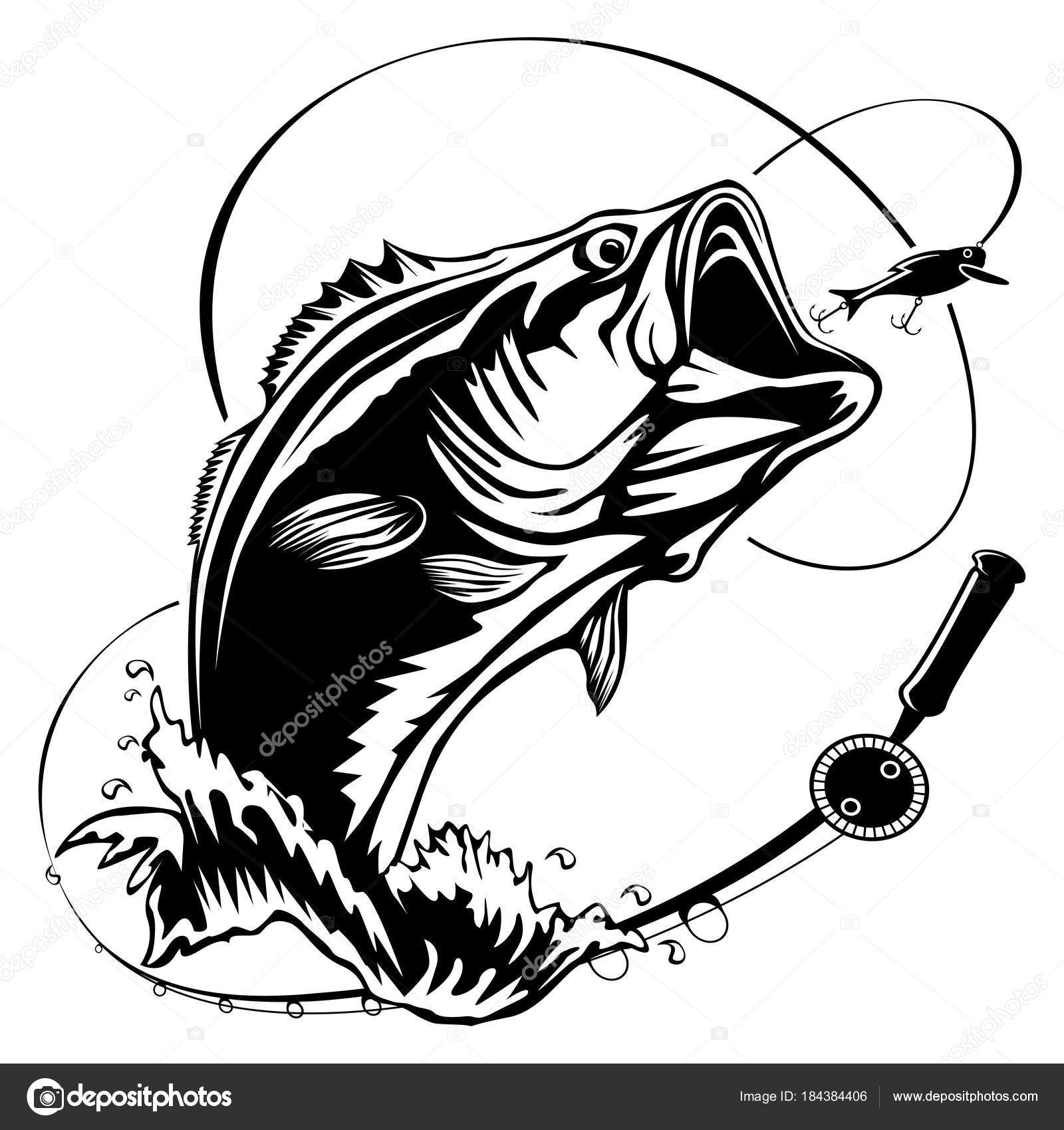 Fishing bass bigmouth Stock Vector by ©LIORIKI 184384406