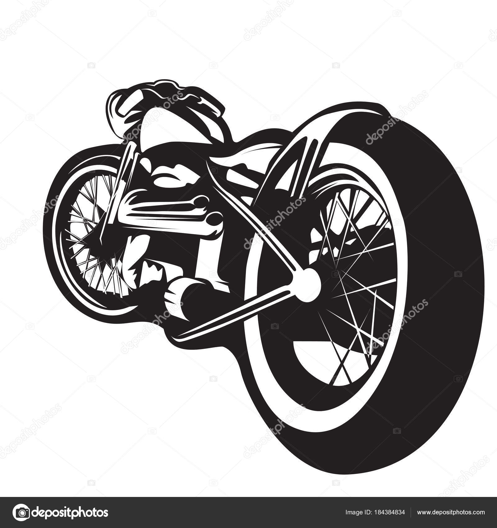 Silhueta do motociclista ilustração do vetor. Ilustração de ciclo