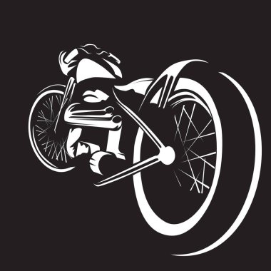 Motorlu bisiklet özel siyah