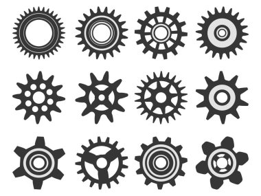 Gears'ı üzerinde beyaz izole