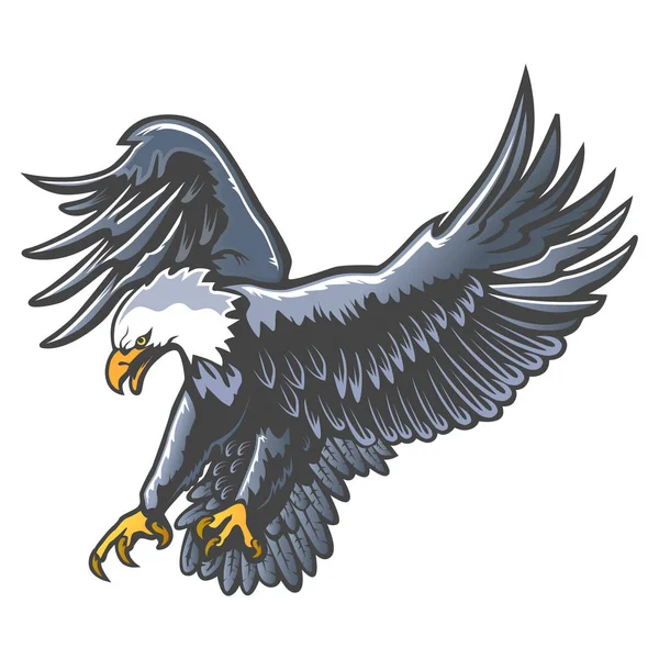 Eagle embleem kleur — Stockvector