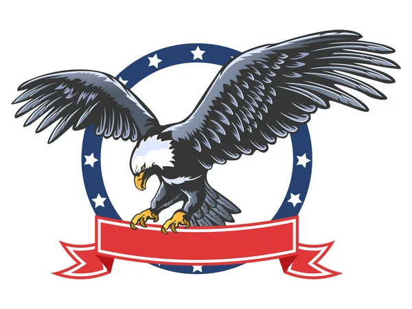 Eagle emblem color 4 — Stock Vector