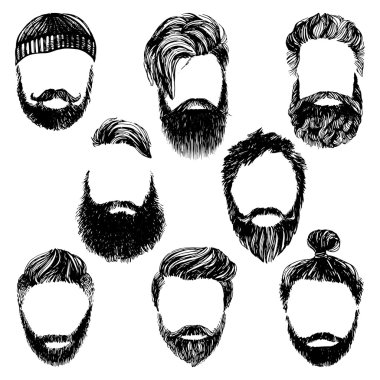 hipster stil ve moda vektör set