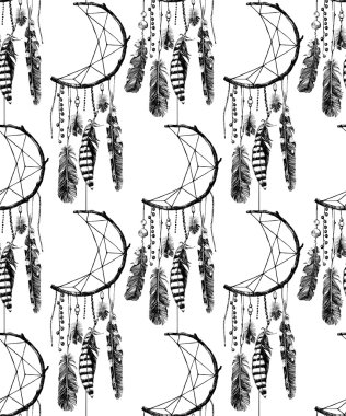 rüya yakalayıcı ile seamless modeli el çekilmiş