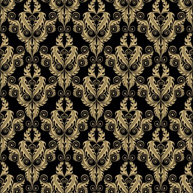 Altın damask seamless modeli