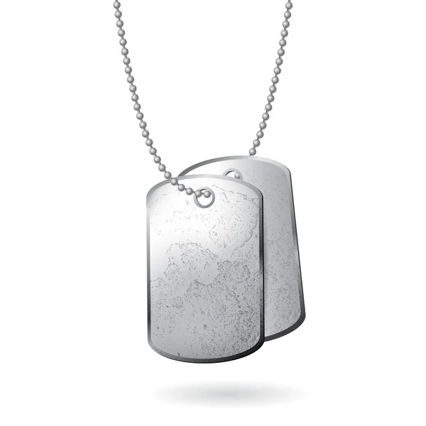 Dog tag op witte achtergrond — Stockvector