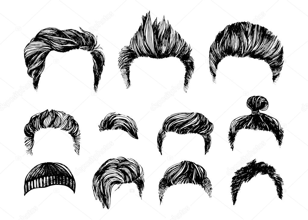 Hair styles vector set Stock Vector Image by ©mart_m #125056630