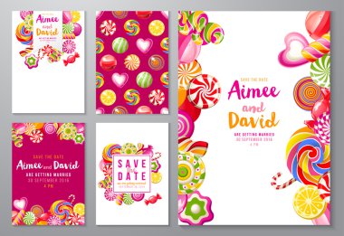 save the date backgrounds with candies clipart