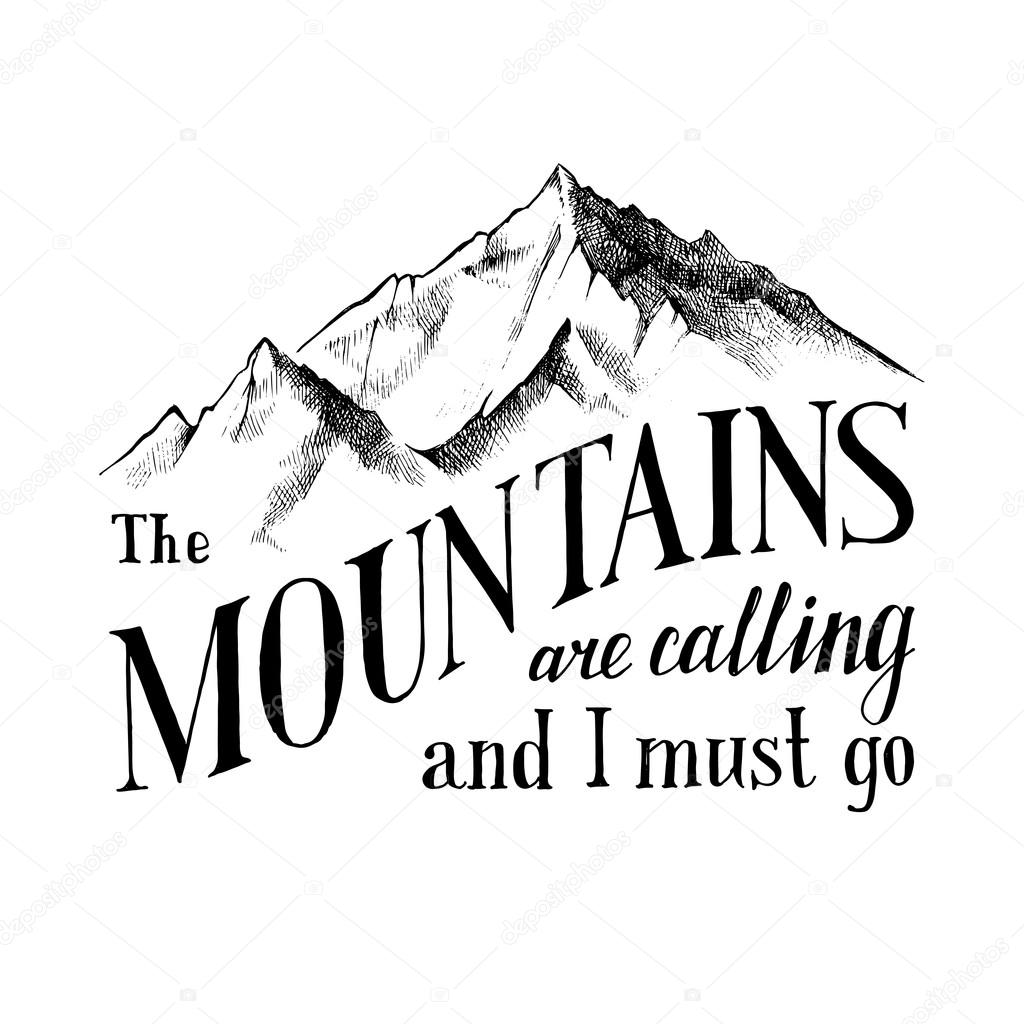 the mountains are calling and I must go - emblem