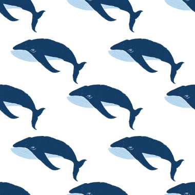 Elle çizilmiş balinalar ile Seamless Modeli