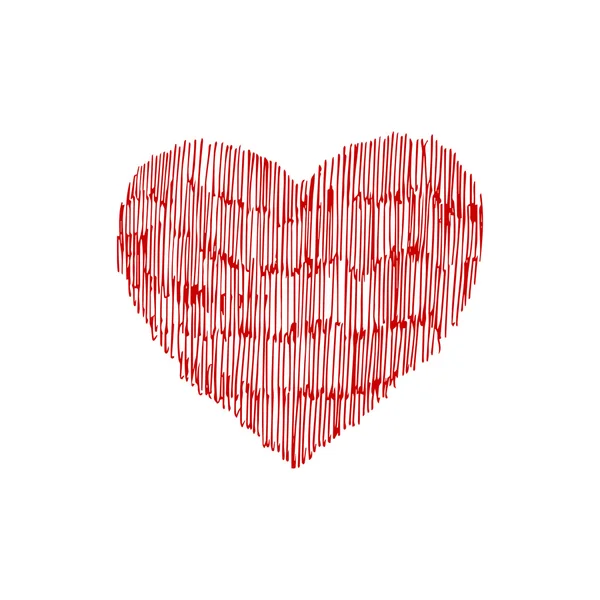 Рисованное сердце — стоковый вектор