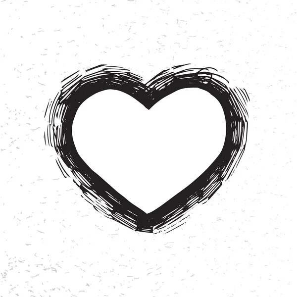 Coeur dessiné main — Image vectorielle