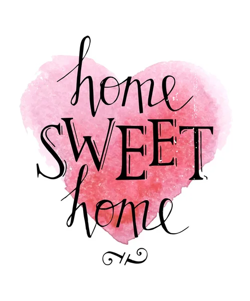 Sweet home hand lettering — Stock Vector