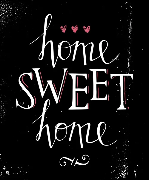 Sweet Home el yazı — Stok Vektör