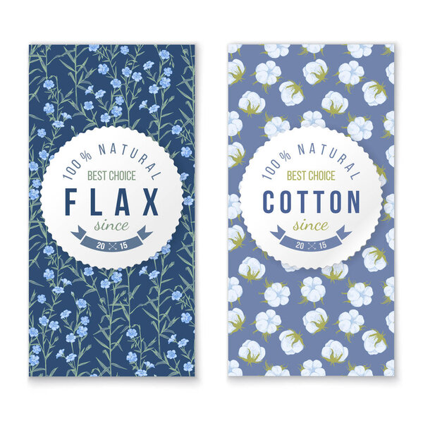 льняные и хлопковые вертикальные баннеры
