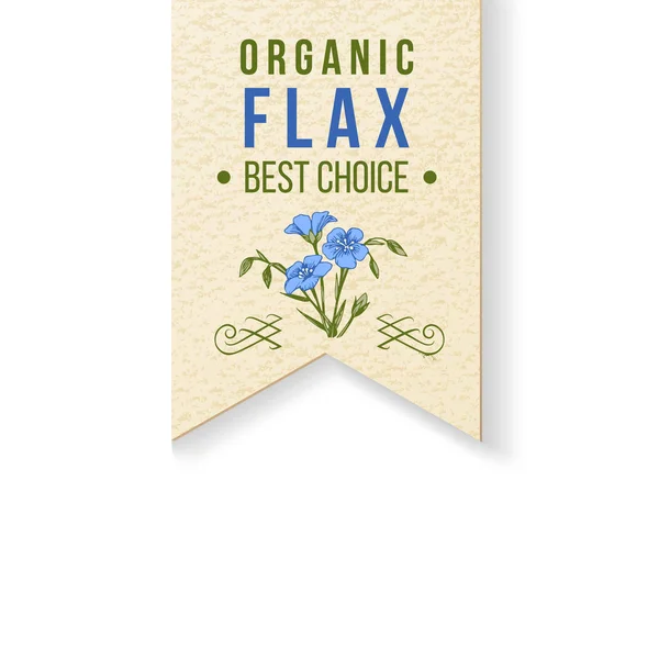 Flax label with type design — Stock Vector