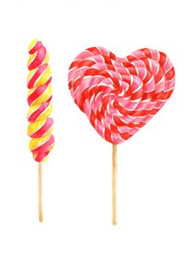 Parlak suluboya lolipop
