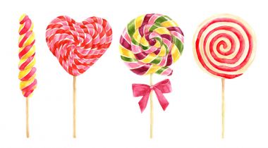 Parlak suluboya lolipop