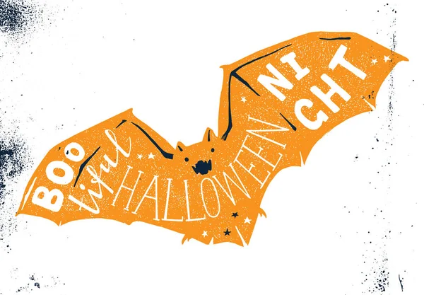Ręcznie rysowane Halloween karty z napisem — Wektor stockowy