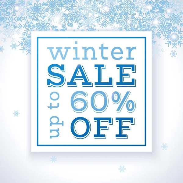 Vinter försäljning affisch mall — Stock vektor