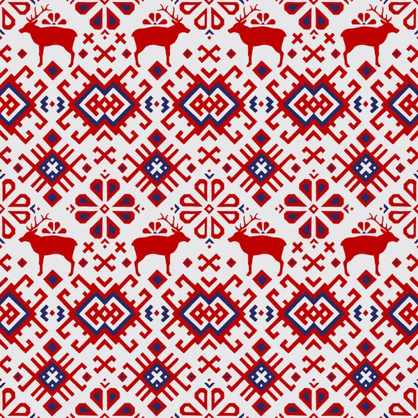 鹿とシームレスなベクトル パターン — ストックベクタ
