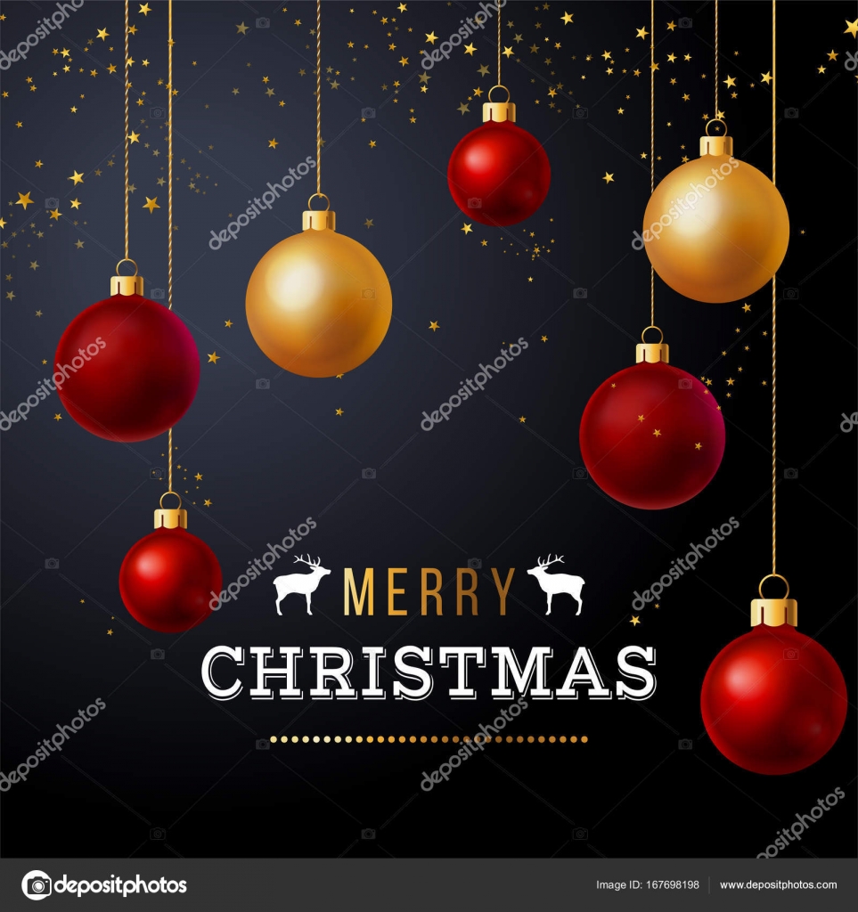 Black christmas background Vector Art Stock Images | Depositphotos