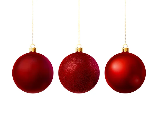 Boules de Noël rouges — Image vectorielle