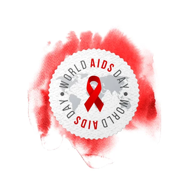 Emblema del Día Mundial del SIDA — Vector de stock