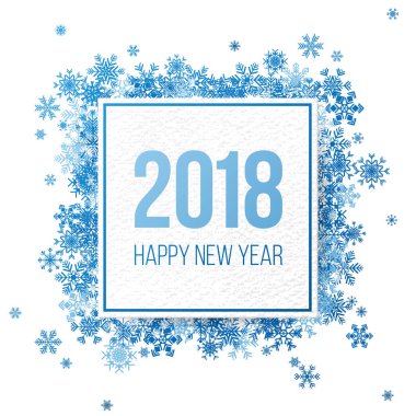 Mutlu yıllar 2018 tebrik kartı.