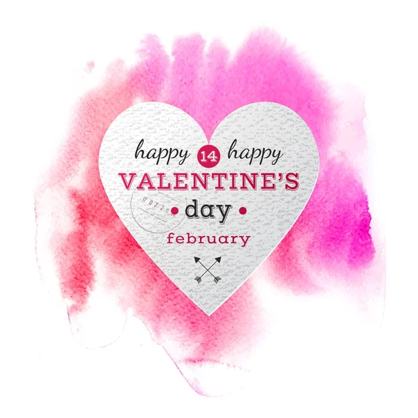 Día de San Valentín papel corazón — Vector de stock