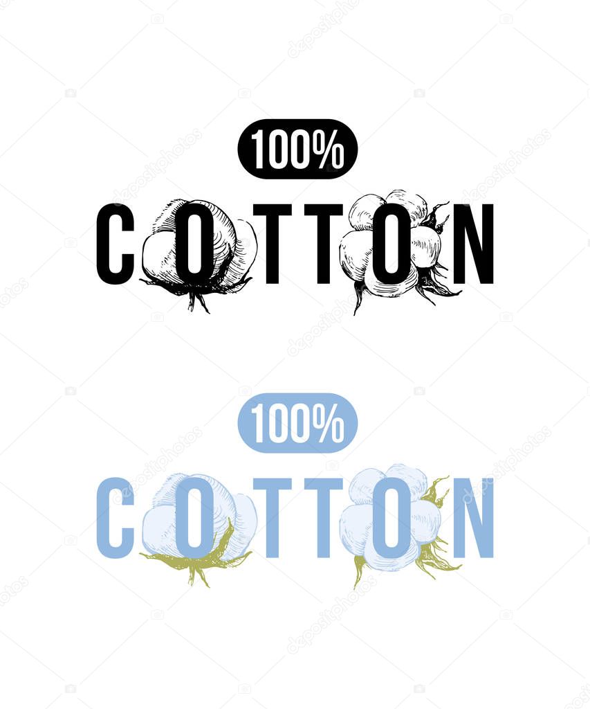 100 percents cotton logo