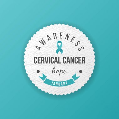 Rahim ağzı kanseri bilinçlendirme amblemi