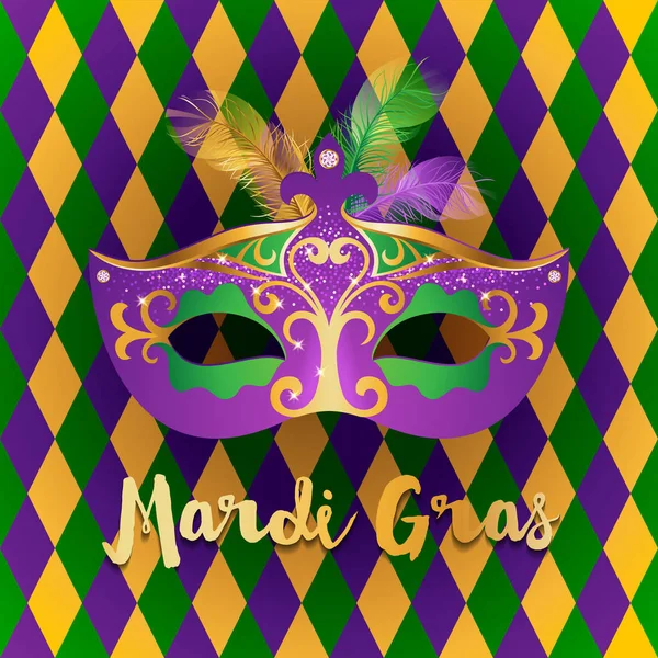 Bright Mardi Gras background — 图库矢量图片