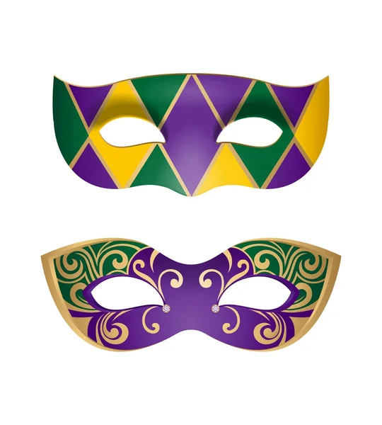 Mardi gras maskers — Stockvector