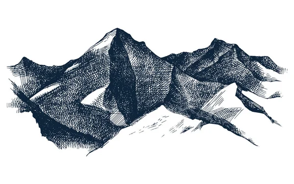 Illustration vectorielle de montagnes dessinée à la main — Image vectorielle