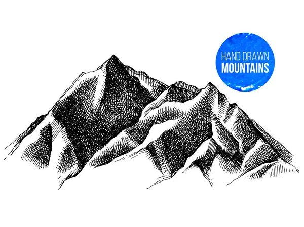 Picos de montaña fondo — Vector de stock