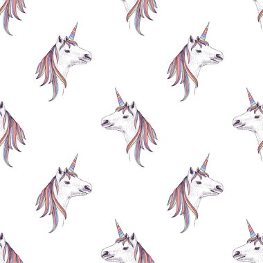 Tek boynuzlu atların kusursuz deseni